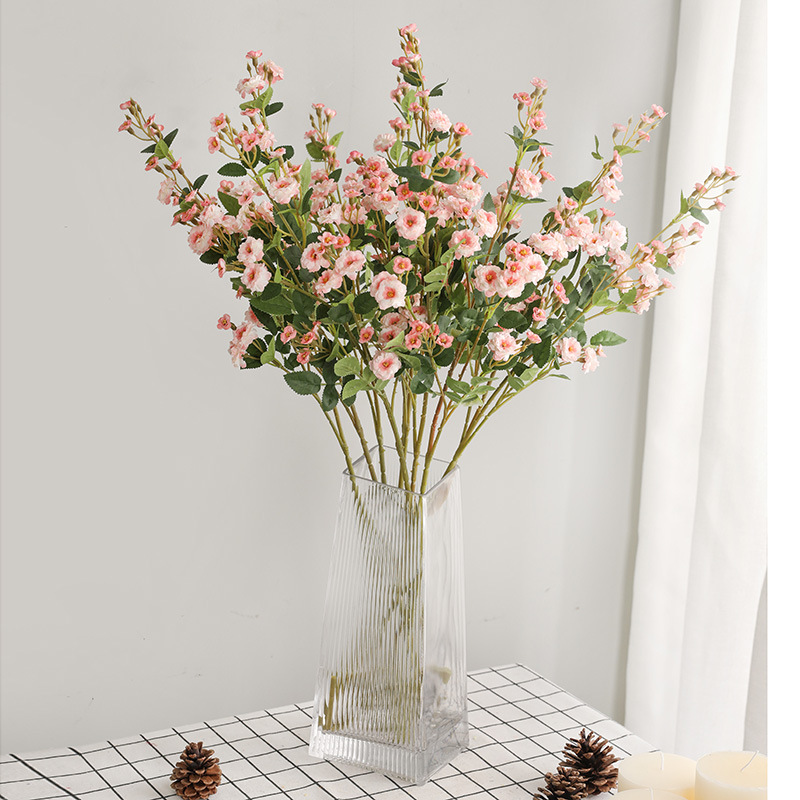 Nordic Dining-Table Decoration Simulation Fake Rose Flower Model Room Desktop Decoration Simulation Mini Rose Bouquet