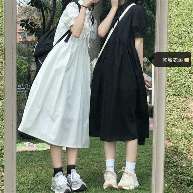 闺蜜装日系连衣裙学院风夏甜美学生裙子仙女超仙森系小个子初恋裙