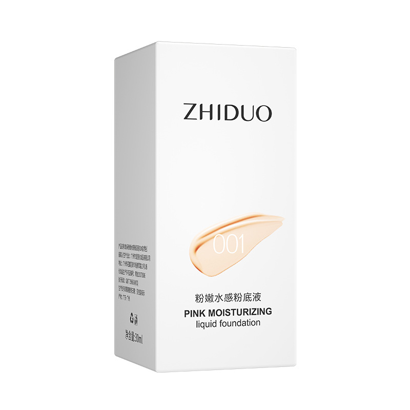 Zhiduo Pink and Tender Water Feeling Liquid Foundation Oil Control Repair Concealing and Setting Freshing and Moistrurizing BB Cream Makeup Wholesale Delivery