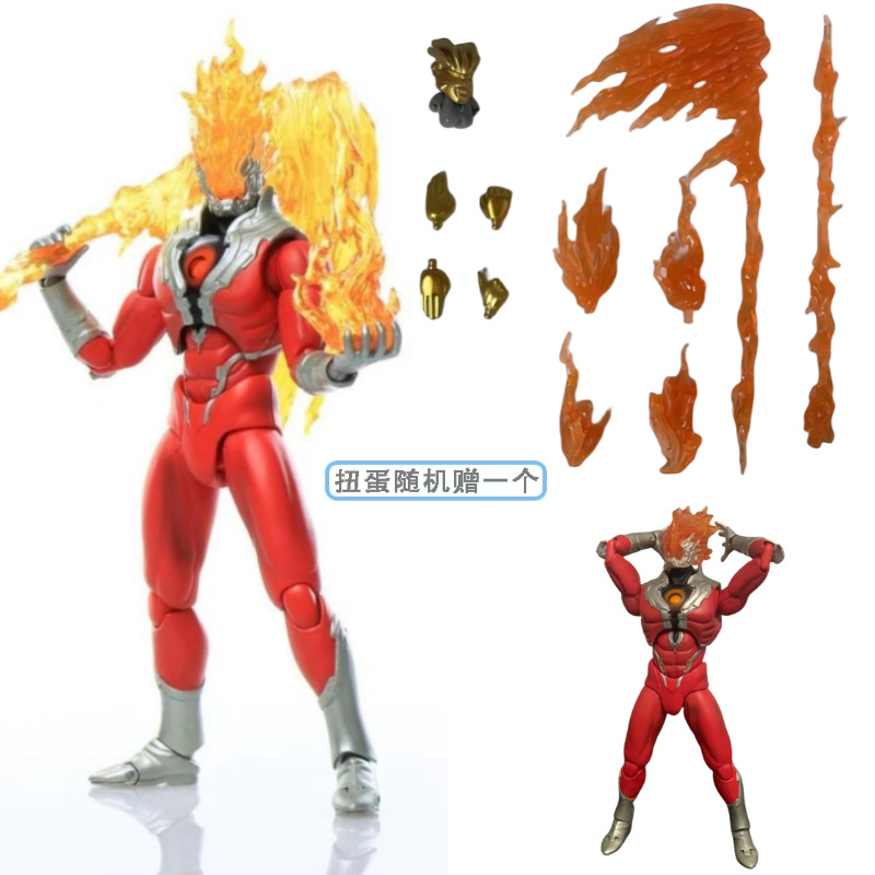红莲火焰战士赛罗贝利亚奥特漫act关节可动人偶手办男孩玩具-阿里巴巴