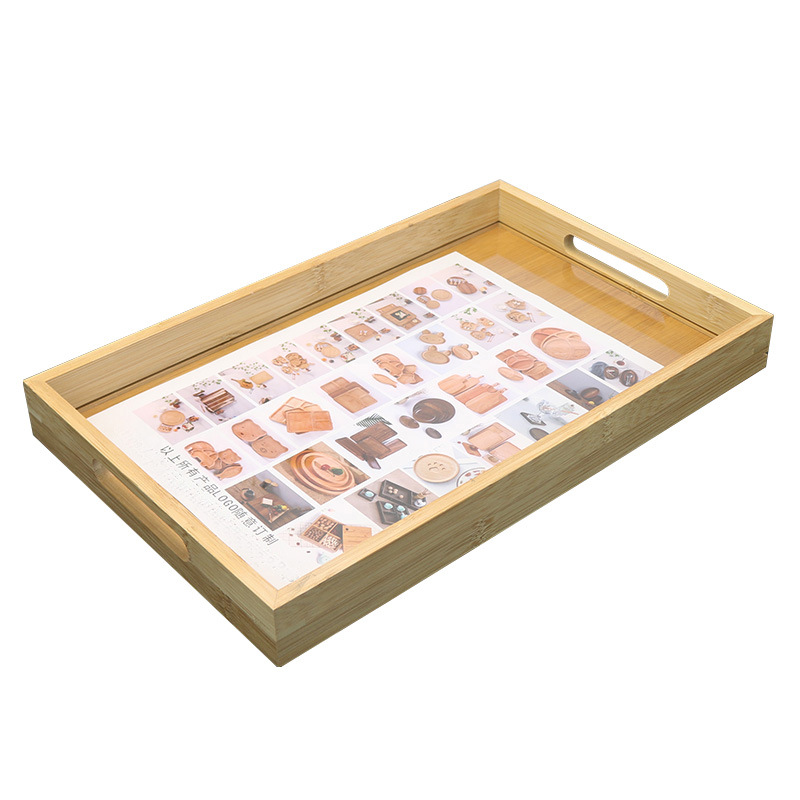 Japanese Bamboo Tea Set Rectangular Bamboo Tableware Tea Tray Bamboo Tray Color Pages Advertising Page Bamboo Tea Tray