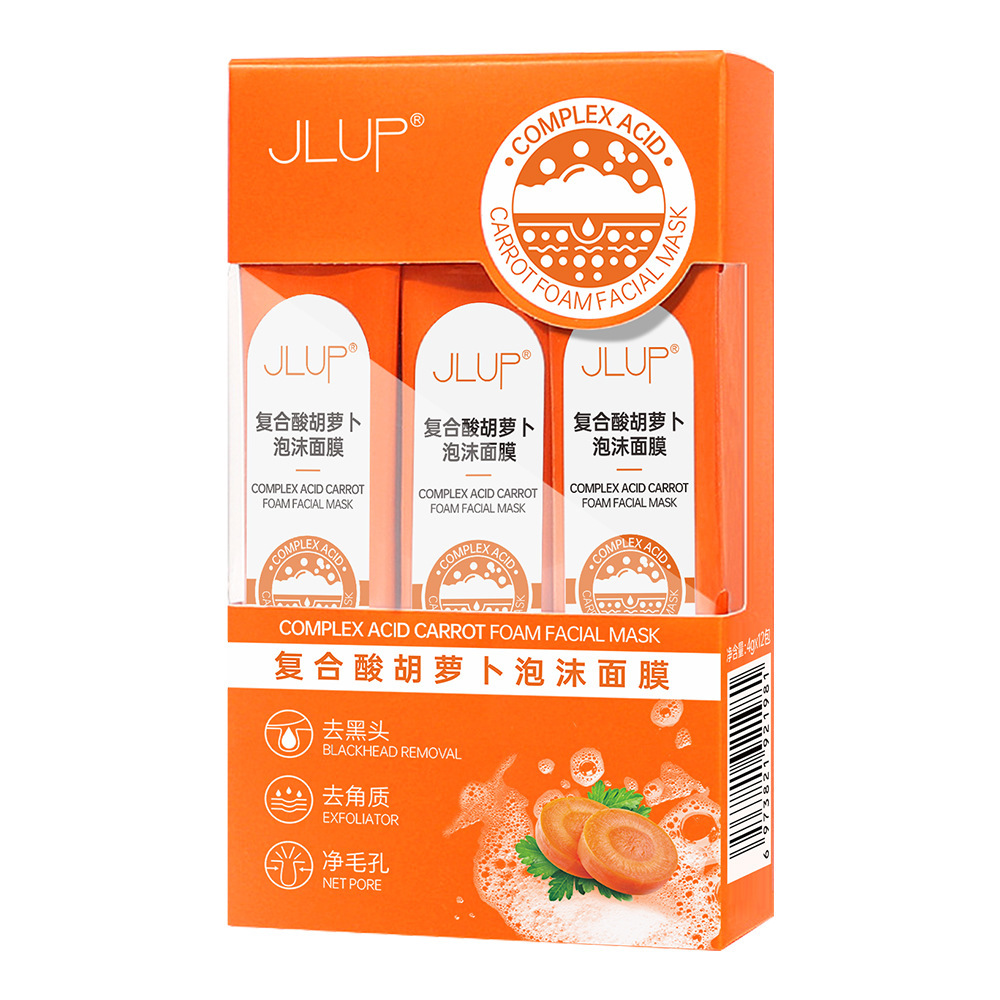 Jlup Compound Acid Carrot Foam Mask Pore Cleansing Pore Acne Cleanser Exfoliating Delicate Pore Mask