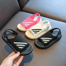 女童凉鞋2022夏季新款儿童运动沙滩鞋男童鞋子中大童网面透气凉鞋