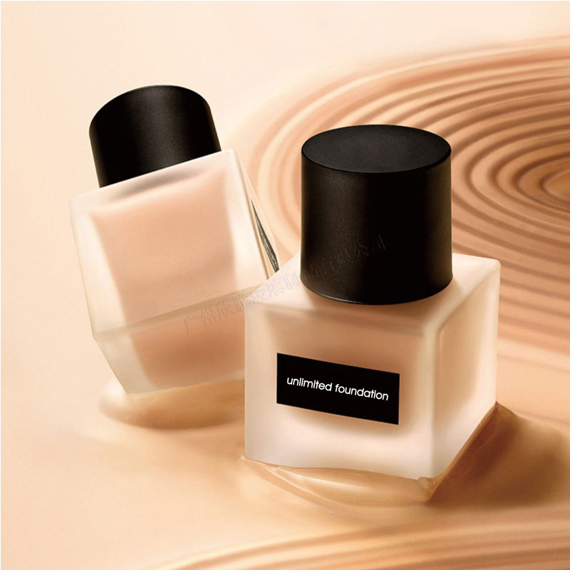 新款小方瓶30ml 粉底液瓶 乳液分装瓶精华瓶 化妆品瓶玻璃包材