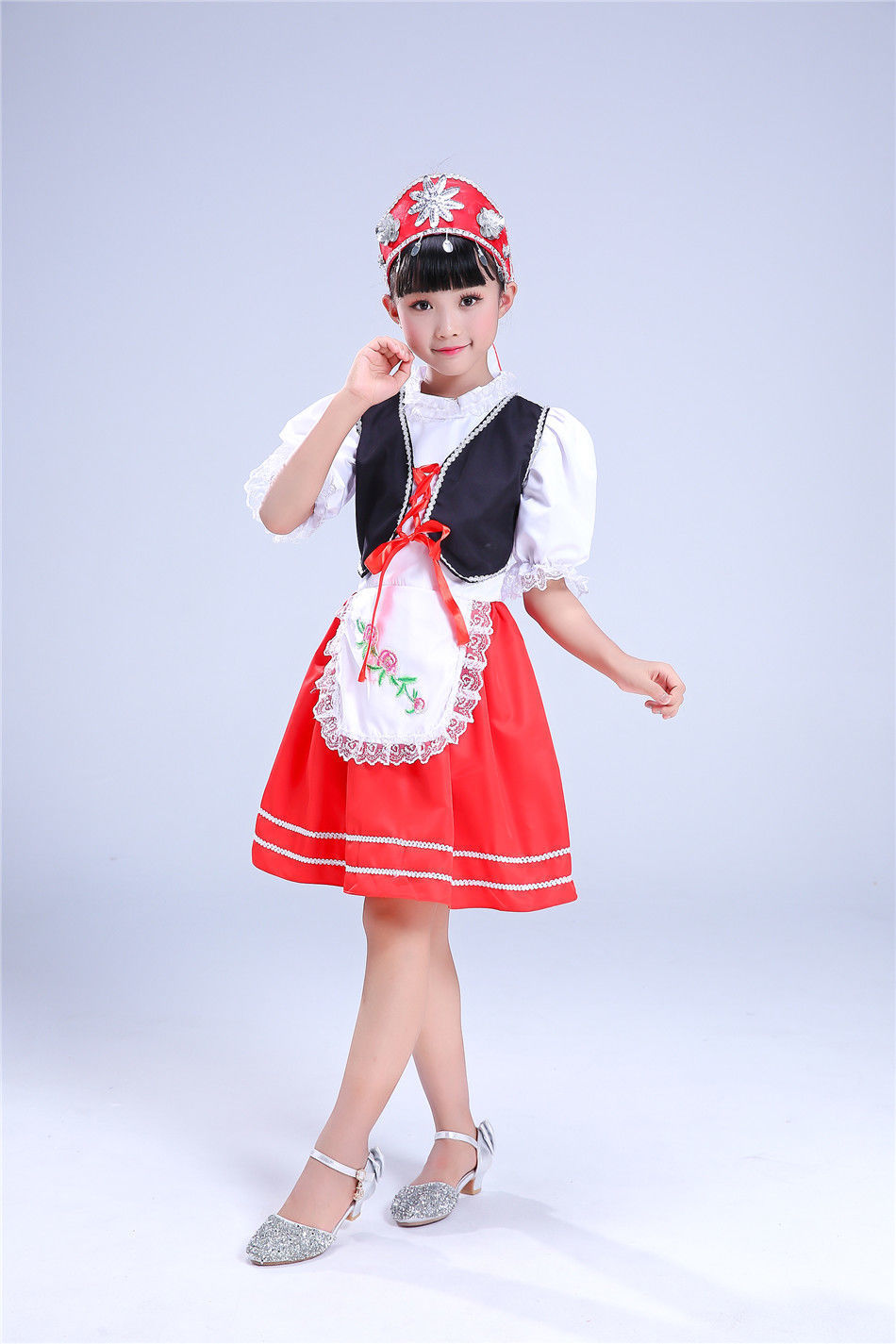 儿童俄罗斯族演出服民族舞蹈服装现代舞台表演服男童少数民族宫廷