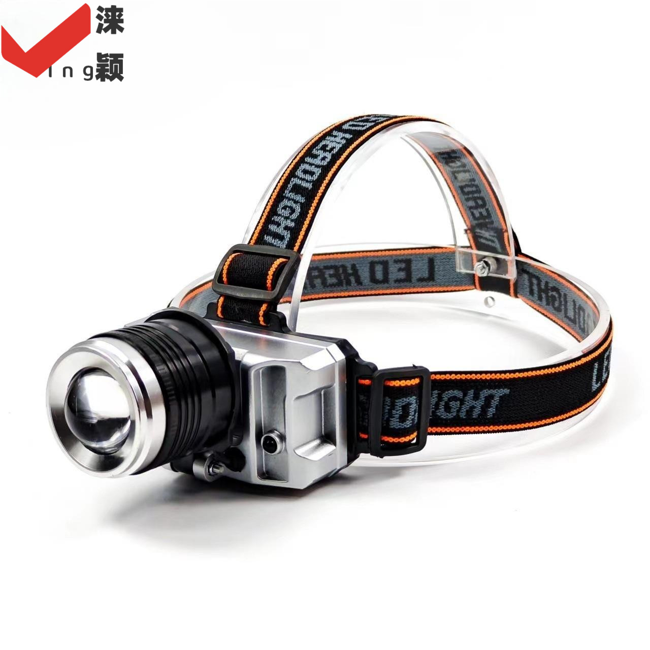 跨境led头灯强光可充电远射防水家用三色头戴式钓鱼户外感应矿灯