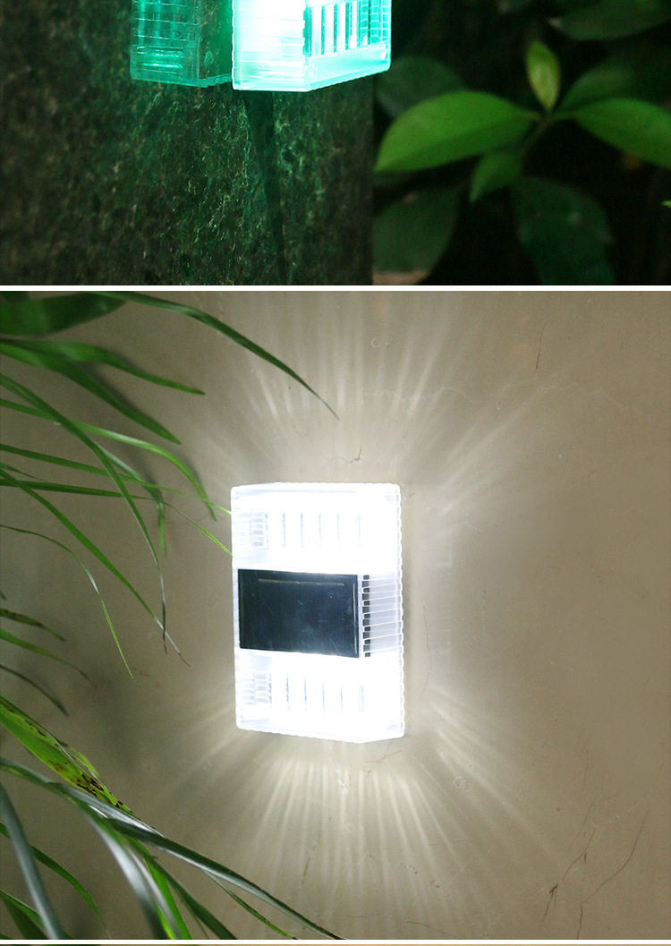 太阳能小夜灯户外灯室外防水庭院灯家用装饰布置上下发光洗墙壁灯