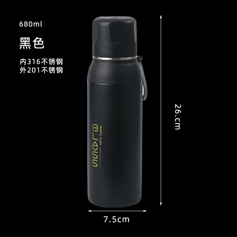 New Large Capacity Vacuum Cup One Cup Multi-Purpose Multi-Functional Sports Kettle Bullet Cup Portable Hand-Carrying Vacuum Cup