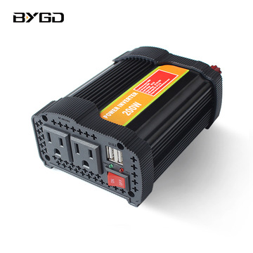 源头工厂200w车载逆变器美式12v转110v点烟头汽车电源转换器双usb