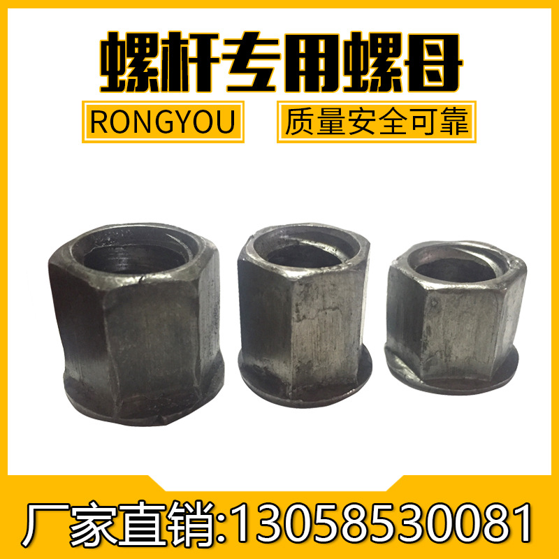 建筑木工用止水螺杆螺母  荣优厂家批发穿墙螺丝专用法兰螺母