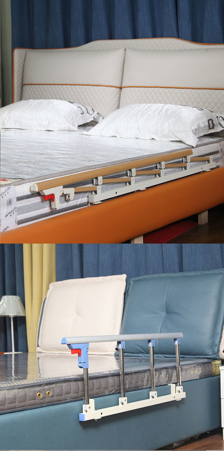 床边扶手加厚折叠铝合金免打孔护栏老人儿童防摔护理病床边配件围栏档