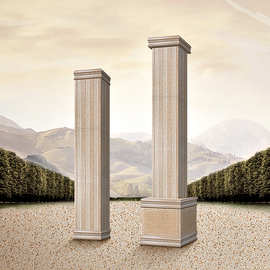 300x600罗马柱瓷砖乡村家用大门柱子农村别墅外墙砖仿大理石墙砖