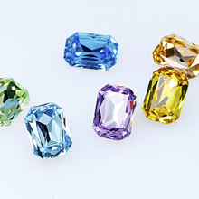 13*18东洲水晶多切面大长八角尖底钻优质K9玻璃钻DIY饰品配件批发