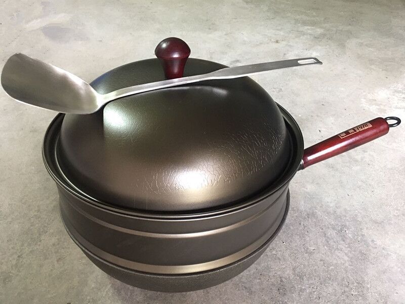 【】不粘锅无涂层家用电磁炉燃气灶军钢锅雨炒锅1978