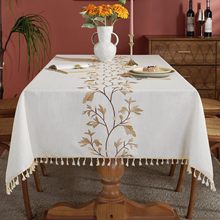 跨境西餐桌防水长方形桌布农家厨房台布咖啡厅餐桌装饰盖布咖啡花
