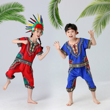 儿童非洲鼓表演服装印第安人民族风舞蹈演出服幼儿园节日表演六一