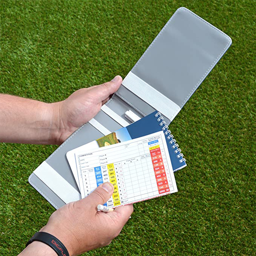 高档皮质高尔夫记分本卡夹 迷你易携带高尔夫计分本 可印刷logo