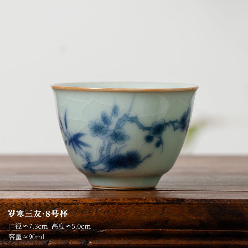 山国饮艺 茶杯茶具品茗杯 天青8号杯寒山友杯-阿里巴巴