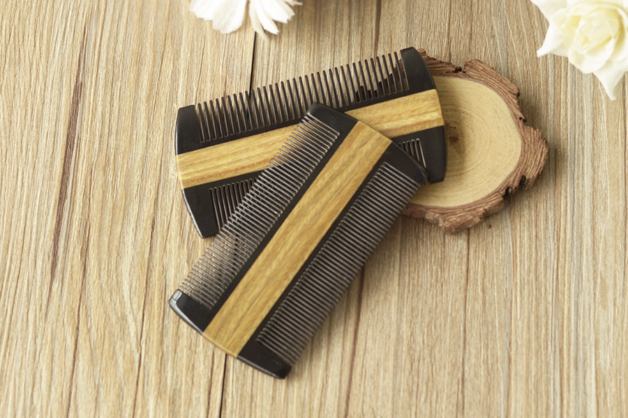 牛角绿檀木篦子梳刮头虱子梳加密齿梳子女梳头去头屑蓖子老式儿童