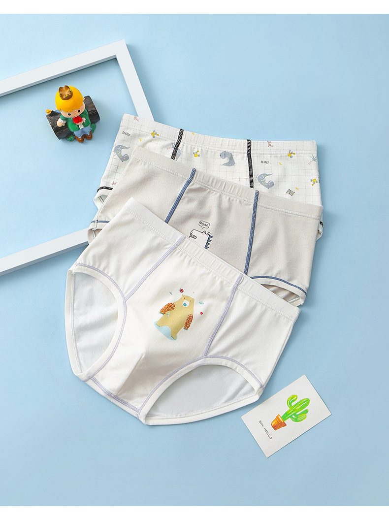 棉质男童三角内裤儿童夏季薄款内裤小宝宝中大童短裤卡通图案新款