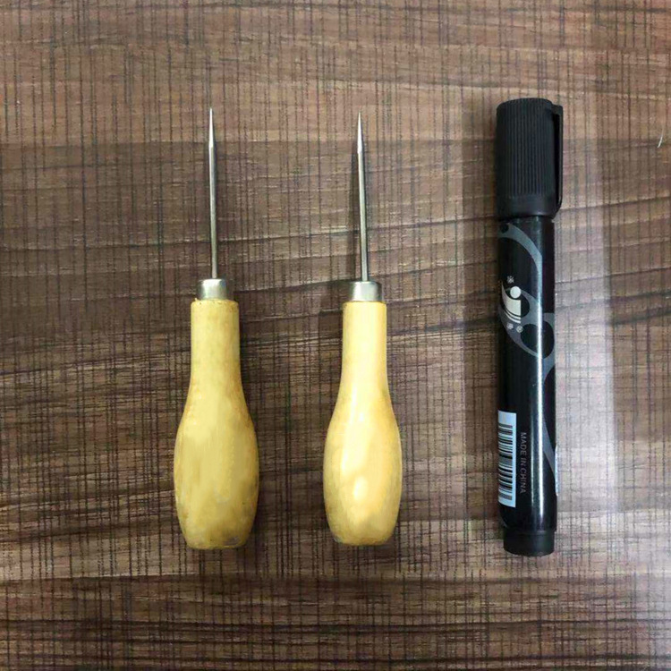 4号锥子 diy皮革鞋底针 花瓶木柄直锥子 千枚通