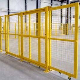 工厂车间隔离网门仓库隔断门防护门铁丝网门围栏室内护栏网推拉门