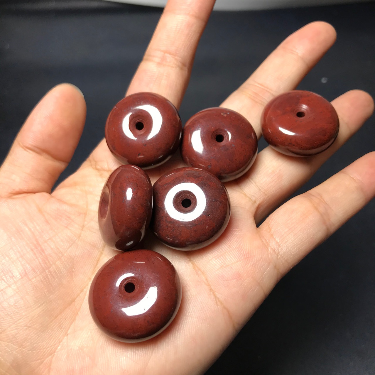 红伊丁平安扣吊坠陨石原石红伊丁平安扣挂件项链搭配直播货源