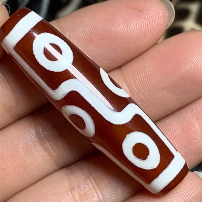 红玉髓玛瑙红九眼天珠挂件手链配件毛衣链项链吊坠古玩复古-阿里巴巴