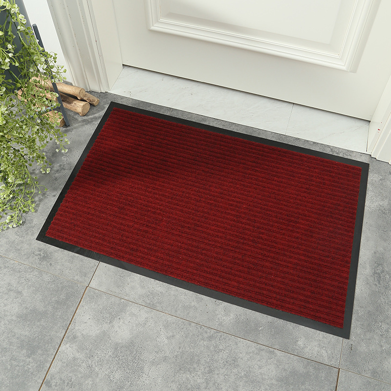 Factory Direct Sales Wholesale Double Striped Doorway Entrance Door Outdoor Mud Scratch-Resistant Non-Slip Foot Mat for Entrance Hall