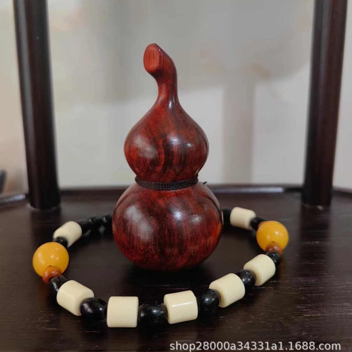 工厂批发犀牛紫檀光面葫芦手把件车挂紫檀吉祥平安车挂件-阿里巴巴