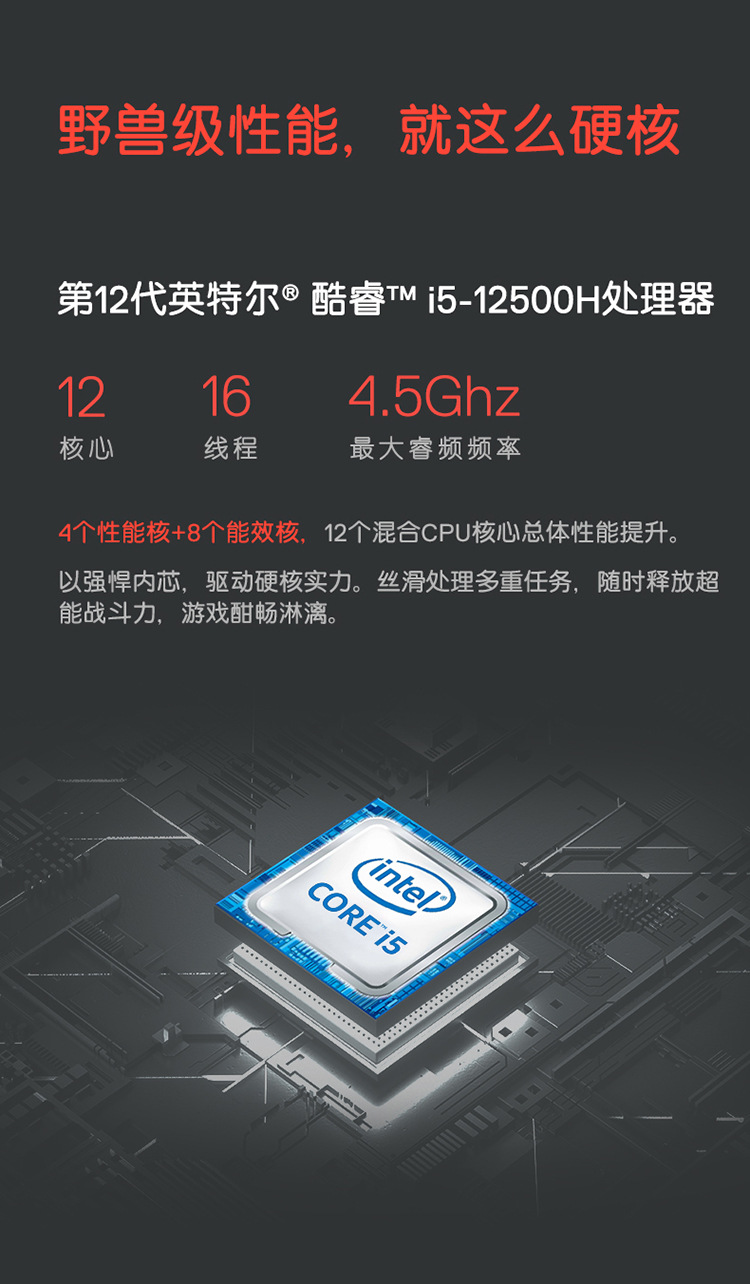 戴尔(dell)游匣g15 i5-12500h 16g 512g 15.6英寸游戏笔记本电脑