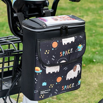 电动车挂物包电瓶自行车置物兜神器挂包前置收纳挂袋子手机储物包