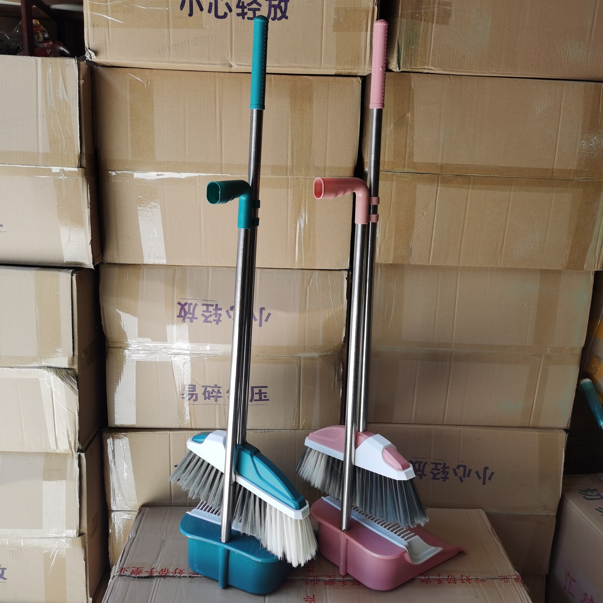 165大号套扫粗杆子大扫帚扫把簸箕组合日用百货货源赠品土杂货源