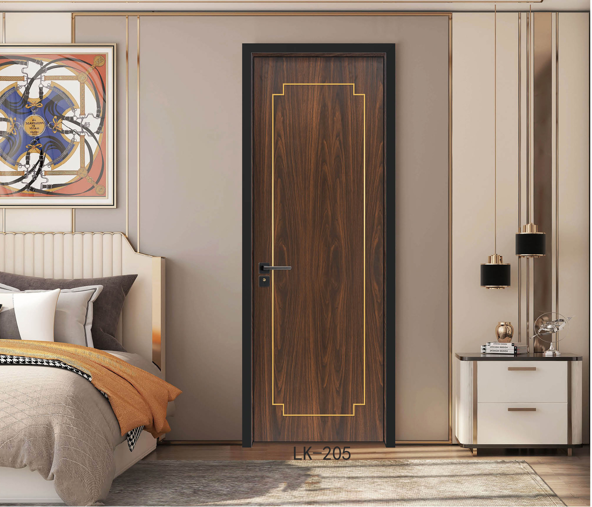 室内门卧室门套装门实木复合门烤漆门免漆门现代简约轻奢房门木门