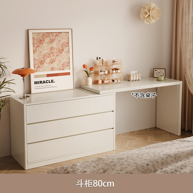 Solid Wood Dresser Chest of Drawers Integrated Bedroom Simple Modern Dresser Bed Front Cabinet 2023 New Desk Makeup Table