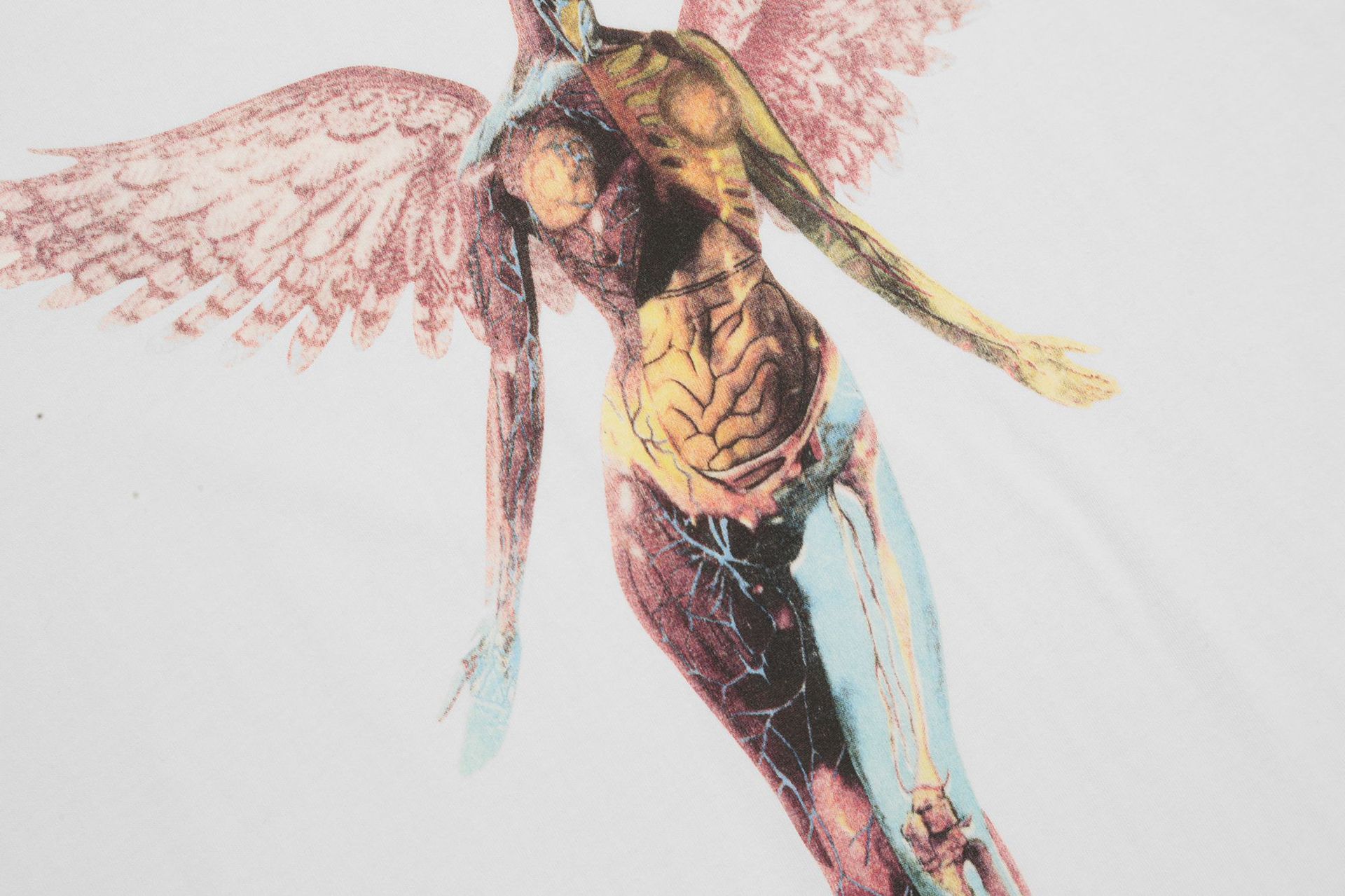 21ss 嘻哈侃爷高街涅槃乐队天使印花 男女情侣同款圆领短袖t恤