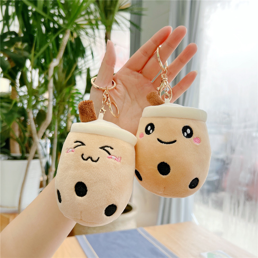 Trending Cartoon Milky Tea Cup Small Pendant Doll Milk Tea Shop Gift Prize Claw Doll Plush Toy Doll Wholesale