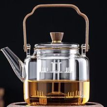 围炉提梁壶烟灰电陶炉煮茶器玻璃烧水壶室内玻璃煮茶壶烤茶枣家
