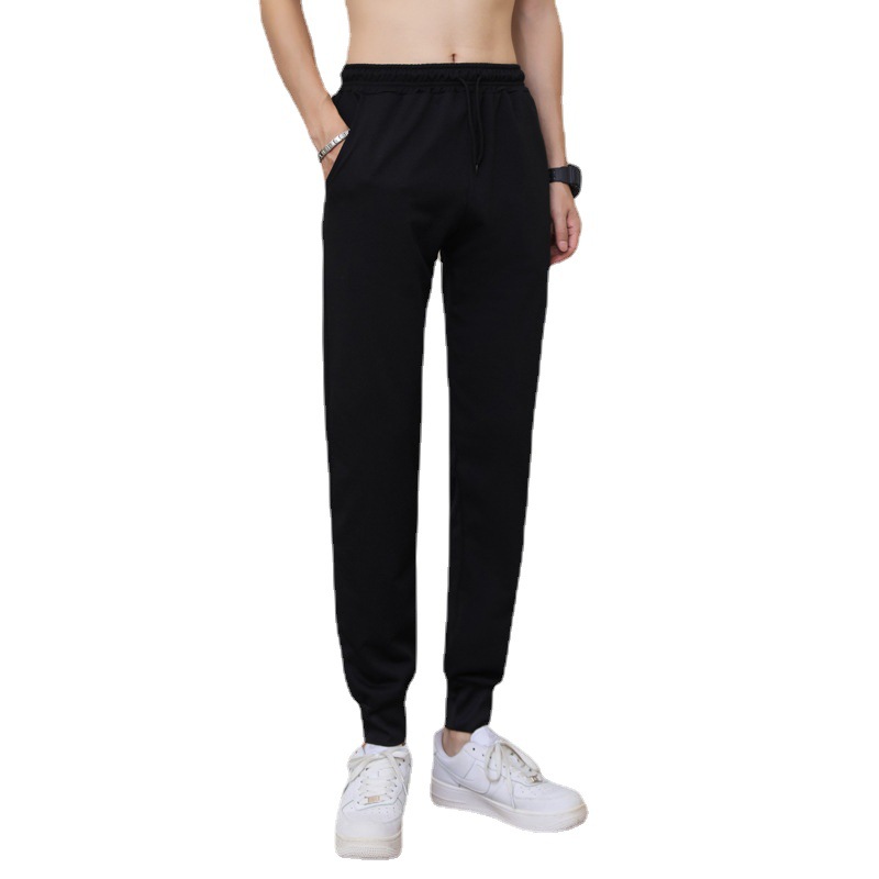 2022 New Cropped Pants Young Men's Casual Pants Korean Style Trendy Loose Straight Quick-Drying Breathable Sports Pants Men