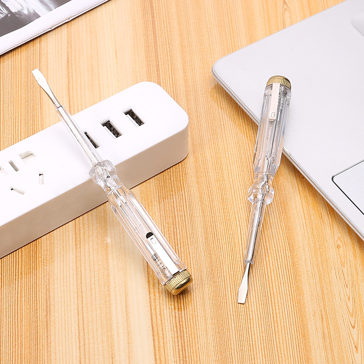 测电笔厂家直销 雄冠 铜头 螺丝刀批头测量电笔 氖管电笔批发