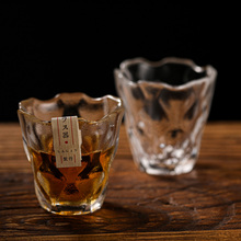 日式设计师鹤小酒杯子江户销子玻璃杯威士忌日本清酒杯家用白酒杯