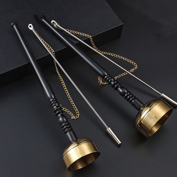 直柄引磬台湾黄铜引庆寺庙法器引罄念佛助念法器木鱼佛具手磬引庆