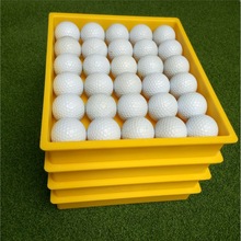 高尔夫塑料装球盒 高尔夫30粒装球盒 黄色塑料装球盒 练习场设备