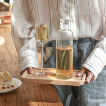 冷萃茶瓶套装便携玻璃杯创意茶馆高脚杯闻香杯网红冷泡茶瓶水杯子