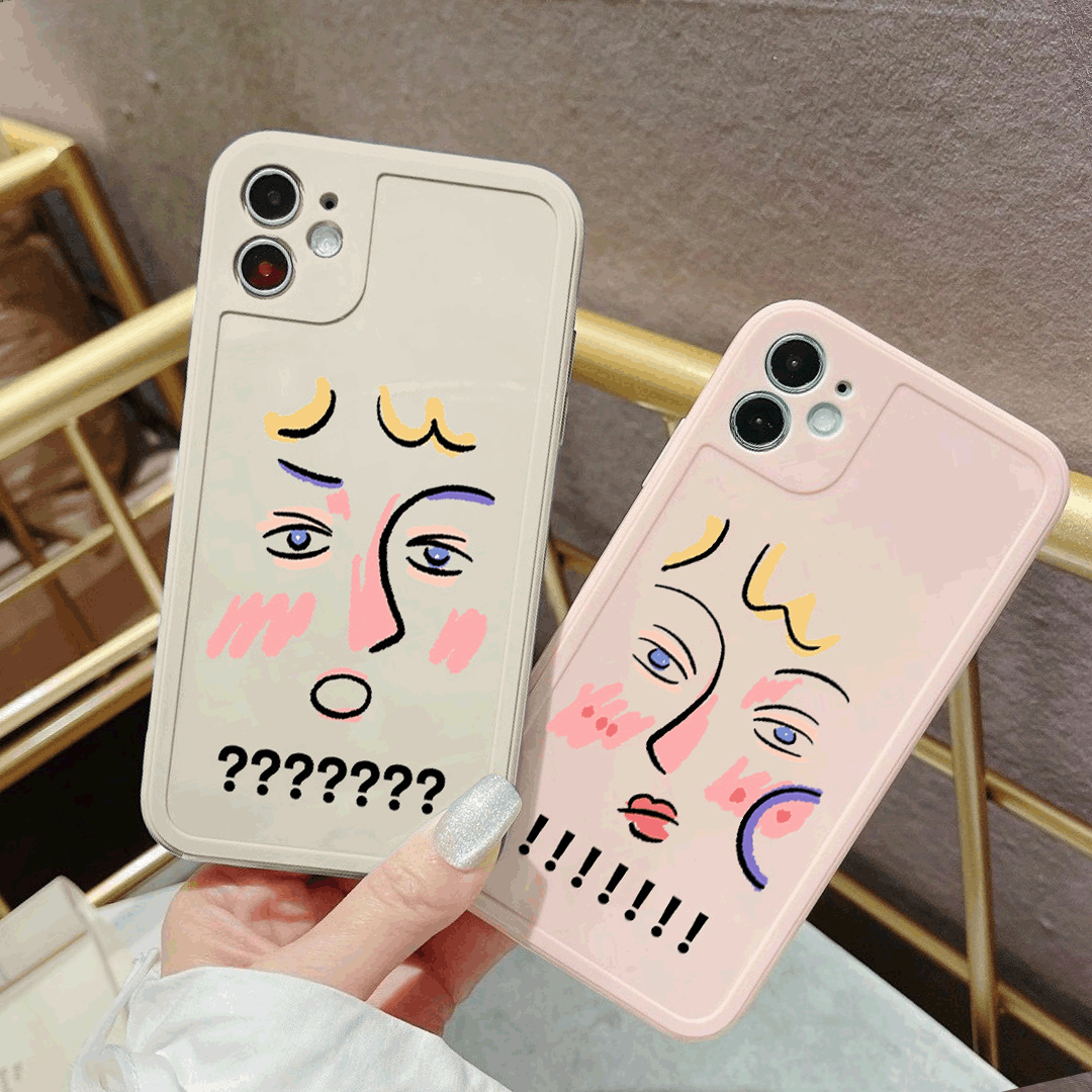 情侣相框手机壳iphone12趣味人脸全包苹果11防摔软壳x适用7/8plus