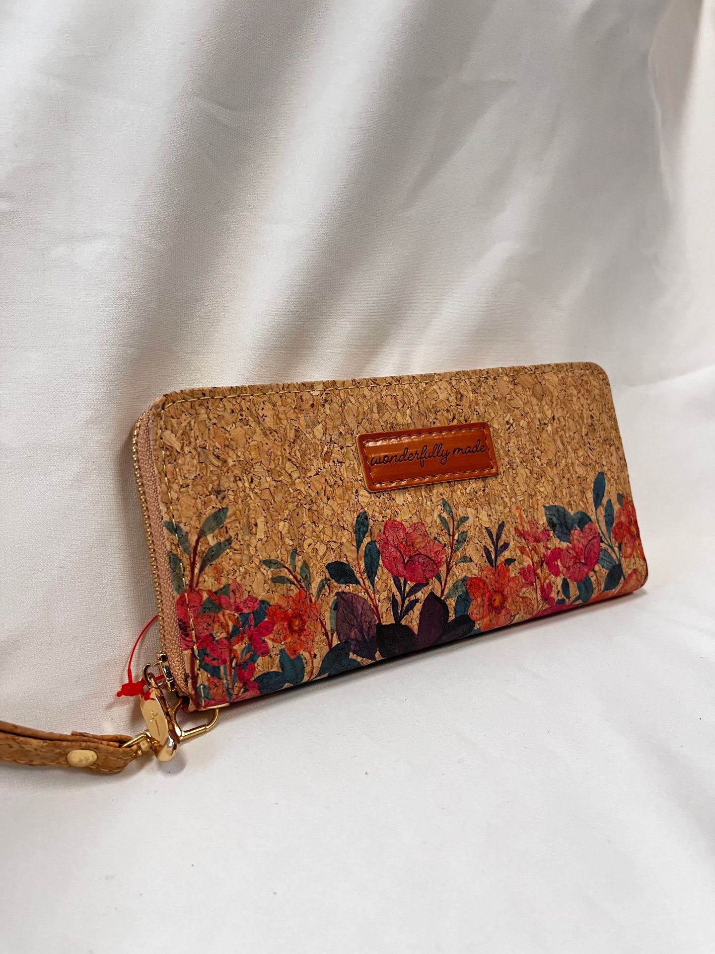 Retro Simple and Environmentally Friendly Cork Bag Printed Wallet Women's Long Practical Large Capacity Natural Cork Wallet