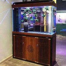 1.5米大型龙鱼缸超白水族箱免换水客厅落地家用玄关隔断鱼缸