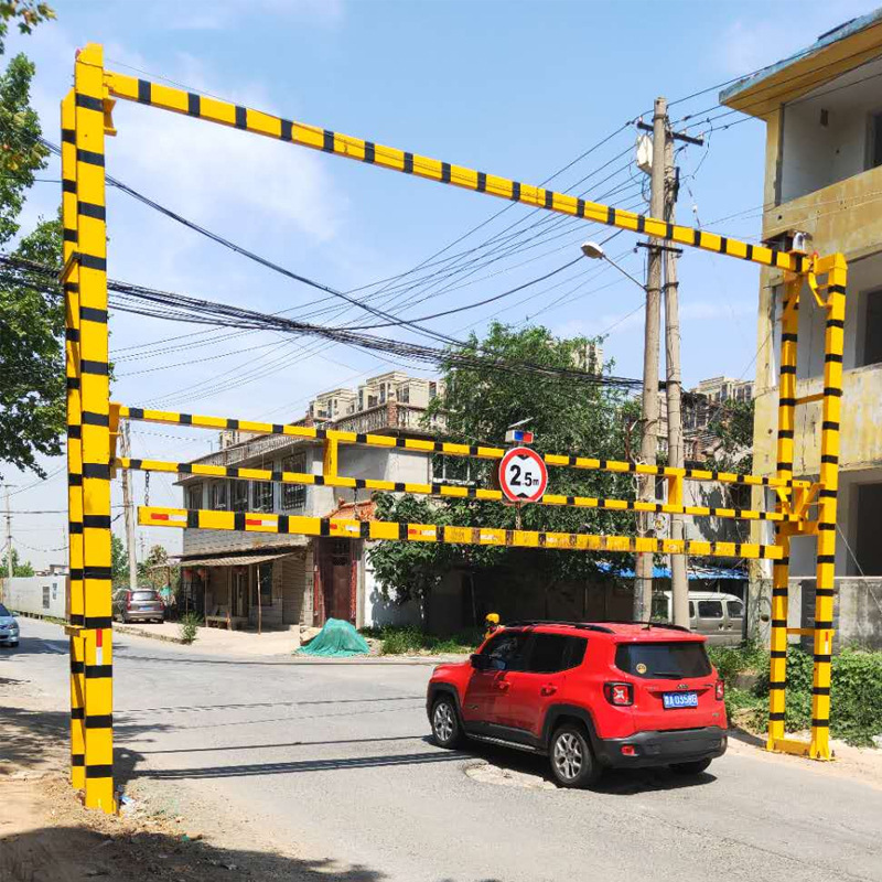 厂家现货固定式道路限高架跨街道路高度限高杆涵洞双开门式限高架