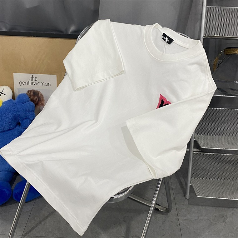 we11done cikshr毛巾绣字母刺绣logo宽松短袖t恤welldone重磅半袖