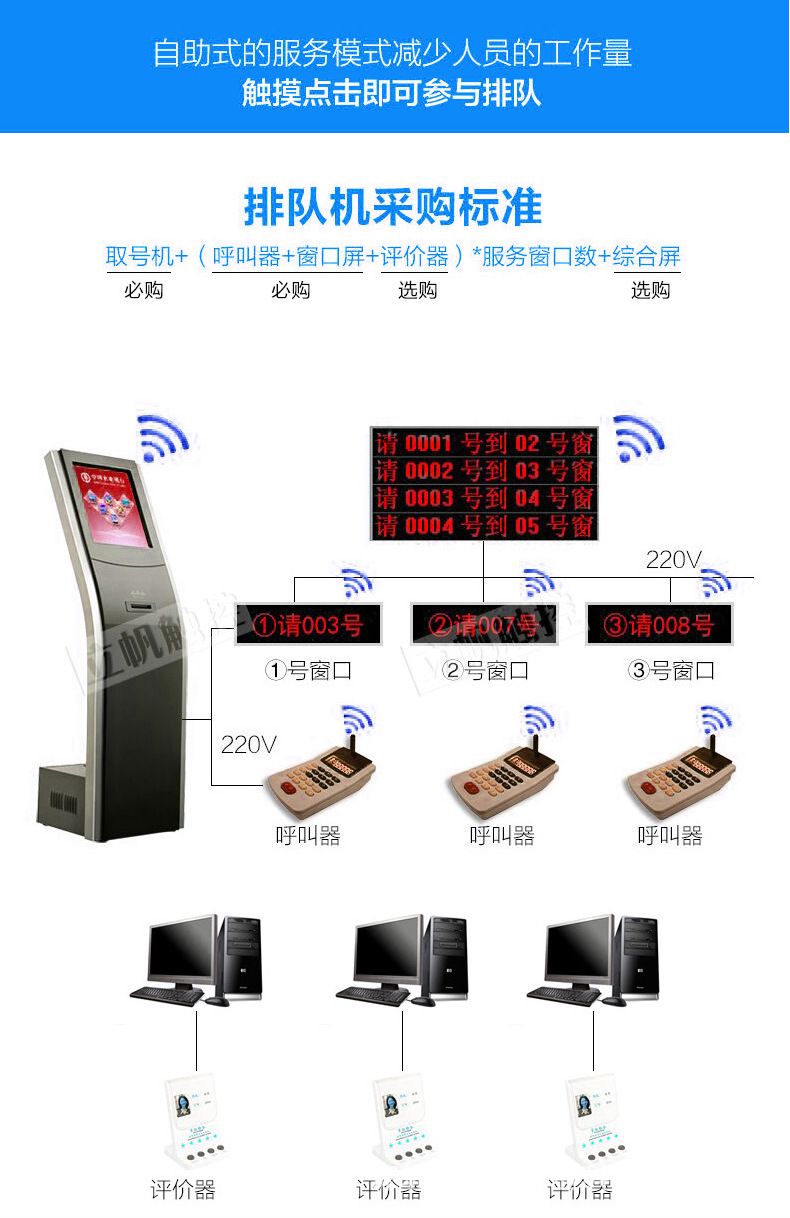 17寸银行税务大厅取号立式触摸排队叫号机自助终端查询一体机